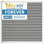 Washable 20x20x1 HVAC Air Filter - MERV 8