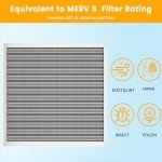 Washable 20x20x1 HVAC Air Filter - MERV 8