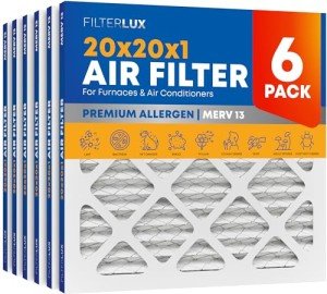 20x20x1 MERV 13 Electrostatic Air Filters (6-Pack)