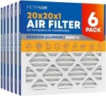 20x20x1 MERV 13 Electrostatic Air Filters (6-Pack)