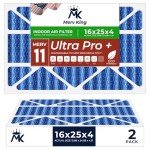 MervKing 16x25x4 MERV 11 Air Filter 2-Pack