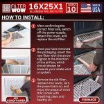 FilterWow Allergen Pro MERV 10 Air Filter 16x25x1