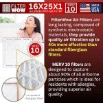 FilterWow Allergen Pro MERV 10 Air Filter 16x25x1