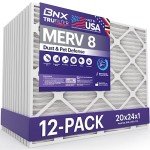BNX TruFilter MERV 8 Air Filters (12-Pack)