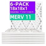 MERV 11 Pleated Air Filters 18x18x1 (6-Pack)