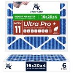 MervKing 16x20x4 Pleated Air Filter 6-Pack