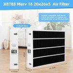 Znnam X8788 MERV 16 Carbon Air Filter 2-Pack