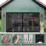 Retractable Magnetic Garage Door Screen 14x9ft