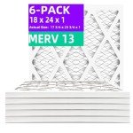 MERV 13 Pleated Air Filters 18x24x1 (6-Pack)