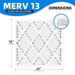 24x24 Pleated Air Filters (4 Pack) MERV 13