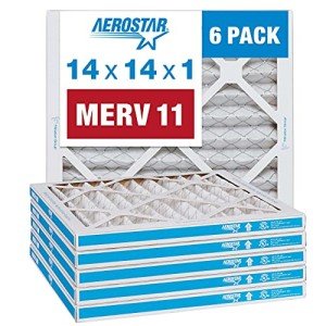 Aerostar 14x14 MERV 11 Pleated Air Filters 6 Pack