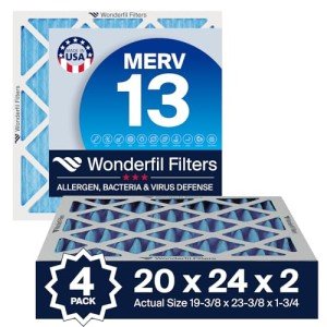 20x24x2 MERV 13 Pleated HVAC Filters (4 Pack)