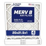 20x21.5x1 MERV 8 Air Filter - 4 Pack