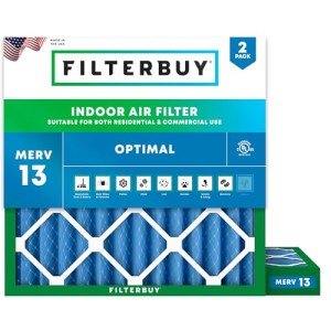 16x16x2 MERV 13 Pleated Air Filter 2-Pack
