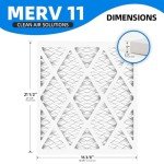 6 Pack 16x21 Furnace Air Filters, MERV 11