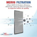 LifeSupplyUSA 14x30x1 MERV 8 Washable Air Filter