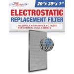 Washable 20x30x1 Electrostatic Air Filter, MERV 8