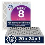 20x24x1 MERV 8 Pleated Air Filter Pack