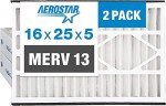 Aerostar MERV 13 Air Filters 2-Pack 16x25x5