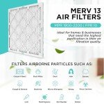 Mann+Hummel MERV 13 Pleated Air Filters, 12-Pack
