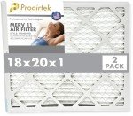 Proairtek 18x20x1 MERV 11 Air Filters, 2-Pack