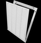 16" X 18" Steel Air Filter Grille - White