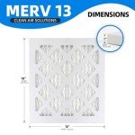 18x18x1 MERV 13 Pleated Air Filters - 4 Pack