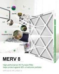 6 Pack of MERV 8 Pleated Air Filters - 20x24x1
