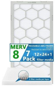 OlitAir MERV 8 12x24x1 Air Filter 7-Pack