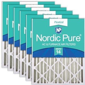 Nordic Pure MERV 14 Pleated Air Filters 6 Pack