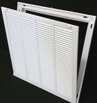 30" X 36" White Steel Air Filter Grille