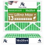 MervKing 16x20x4 MERV 13 Air Filter 4-Pack