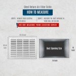 4-Pack Steel Air Filter Grille for Ducts