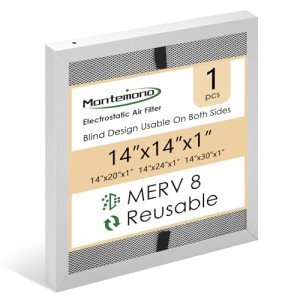 Montemono 14x14x1 MERV8 Washable Furnace Filter