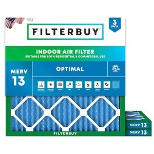 15x15x1 MERV 13 Pleated Air Filter 3-Pack