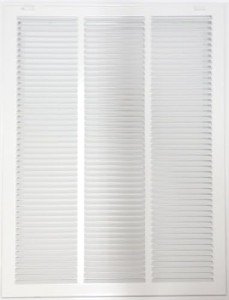 18" x 32" Steel Air Filter Grille - White