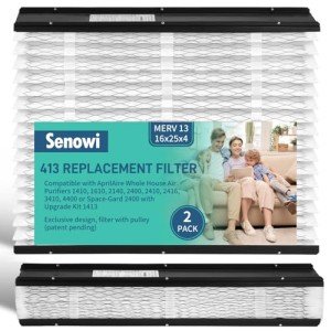 2 Pack MERV 13 16x25x4 Replacement Air Filters