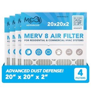 MERV 8 20x20x2 Pleated Air Filter 4-Pack