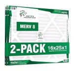 16x25x1 Pleated Air Filter MERV 8 (2-Pack)