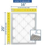 Pleated Air Filter 12x24x2 Merv 8 - 6 Pack