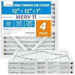 LotFancy 12x12x1 MERV 11 Air Filters (4-Pack)