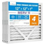 LotFancy 12x12x1 MERV 11 Air Filters (4-Pack)