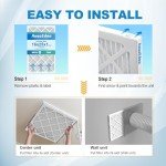 AmazEden 16x25x1 MERV 8 Pleated Air Filter 4-Pack