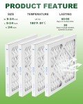 BOOGUAN 10x10x1 MERV 8 Pleated Filters - 4-Pack