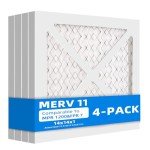 14x14x1 Furnace Air Filters, 4 Pack, MERV 11