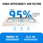 14x14x1 Furnace Air Filters, 4 Pack, MERV 11