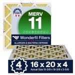 16x20x4 MERV 11 Pleated Air Filters (4-Pack)