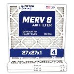 27x27x1 MERV 8 Pleated Air Filter 4-Pack