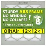 OlitAir 12x12x1 MERV 8 Reusable Air Filters 7-Pack