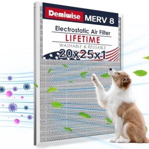 Demiwise Reusable Aluminum Air Filter, MERV 8